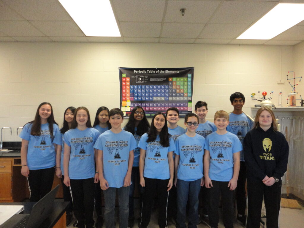 DVCS middle school Delaware Science Olympiad team picture